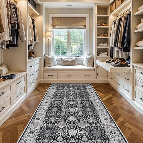 Miniatura 101 de Alfombra lavable para pasillo y de cocina, alfombra de entrada, vintage, suave para el suelo, alfombra antideslizante para interiores, para baño