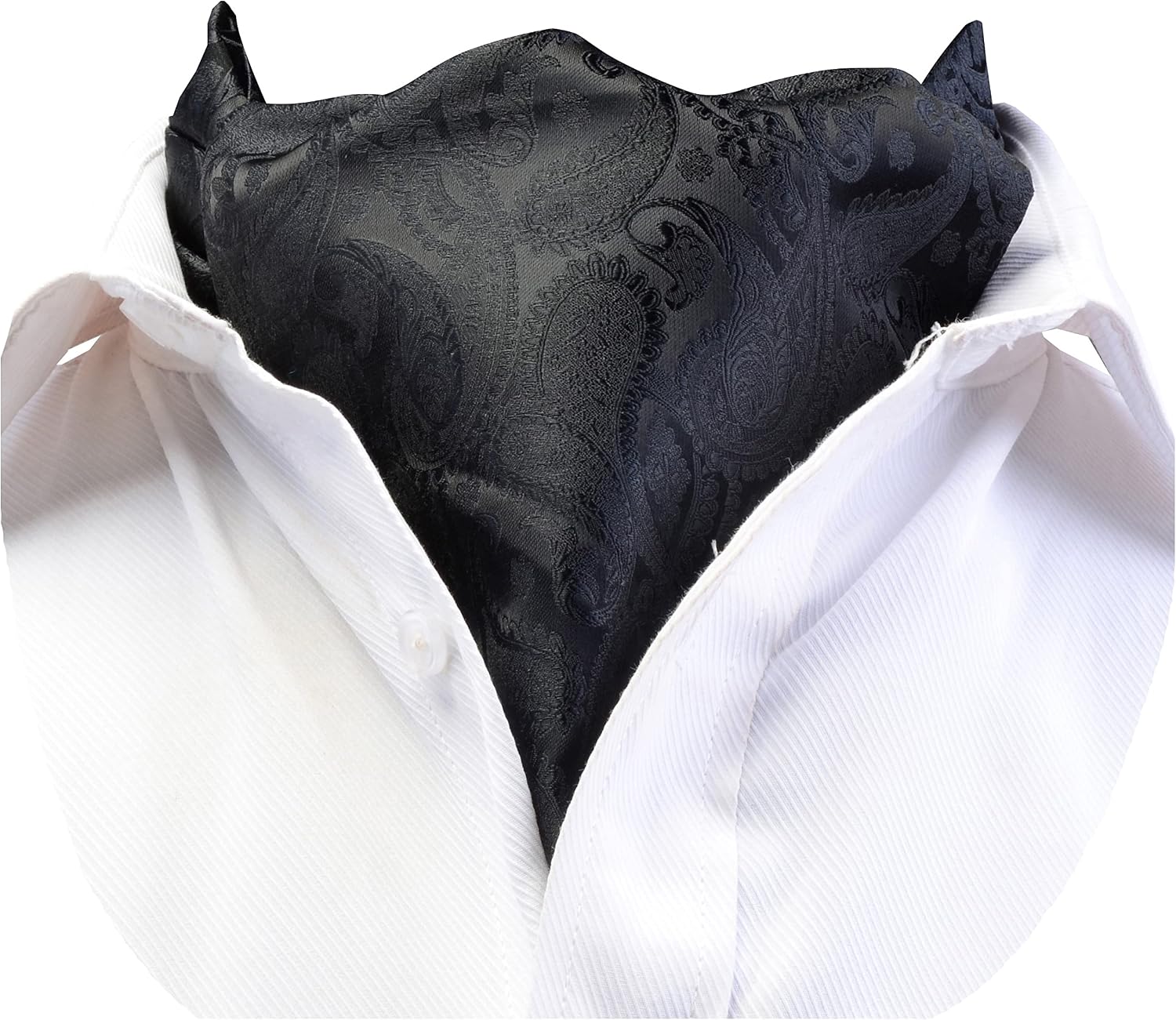 GUSLESON Men's Cravat Self Tie Paisley Jacquard Woven Floral Luxury Ascot