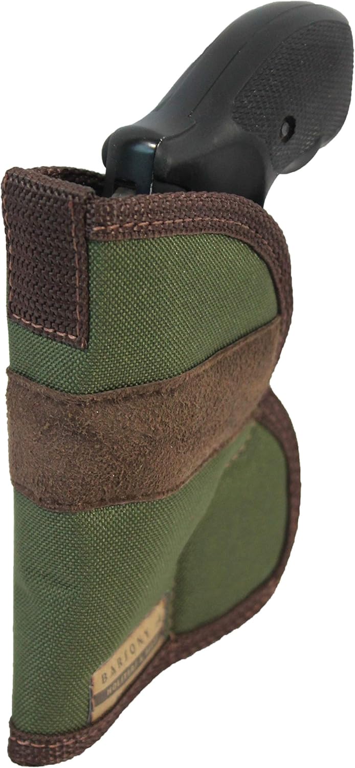 Barsony Woodland Green Pocket Holster for 2", Snub-Nose .38 .357 Revolvers