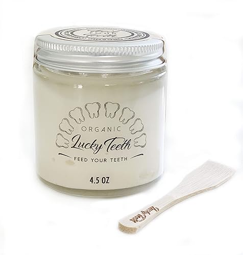 Miniatura 3 de Lucky Teeth Pasta de dientes orgánica, totalmente natural, remineraliza y fortalece los dientes y las encías. (1 paquete de 4.5 onzas)