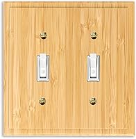 Vista 9 de Placa de interruptor de luz de palanca simple de madera maciza de 4.8 x 3.14 pulgadas, cubierta de interruptor de luz de calidad de madera cruda