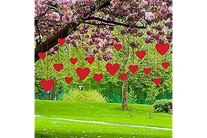 18 Valentine's Day Red Hearts to Hang from Ceiling, Porch, and Tree