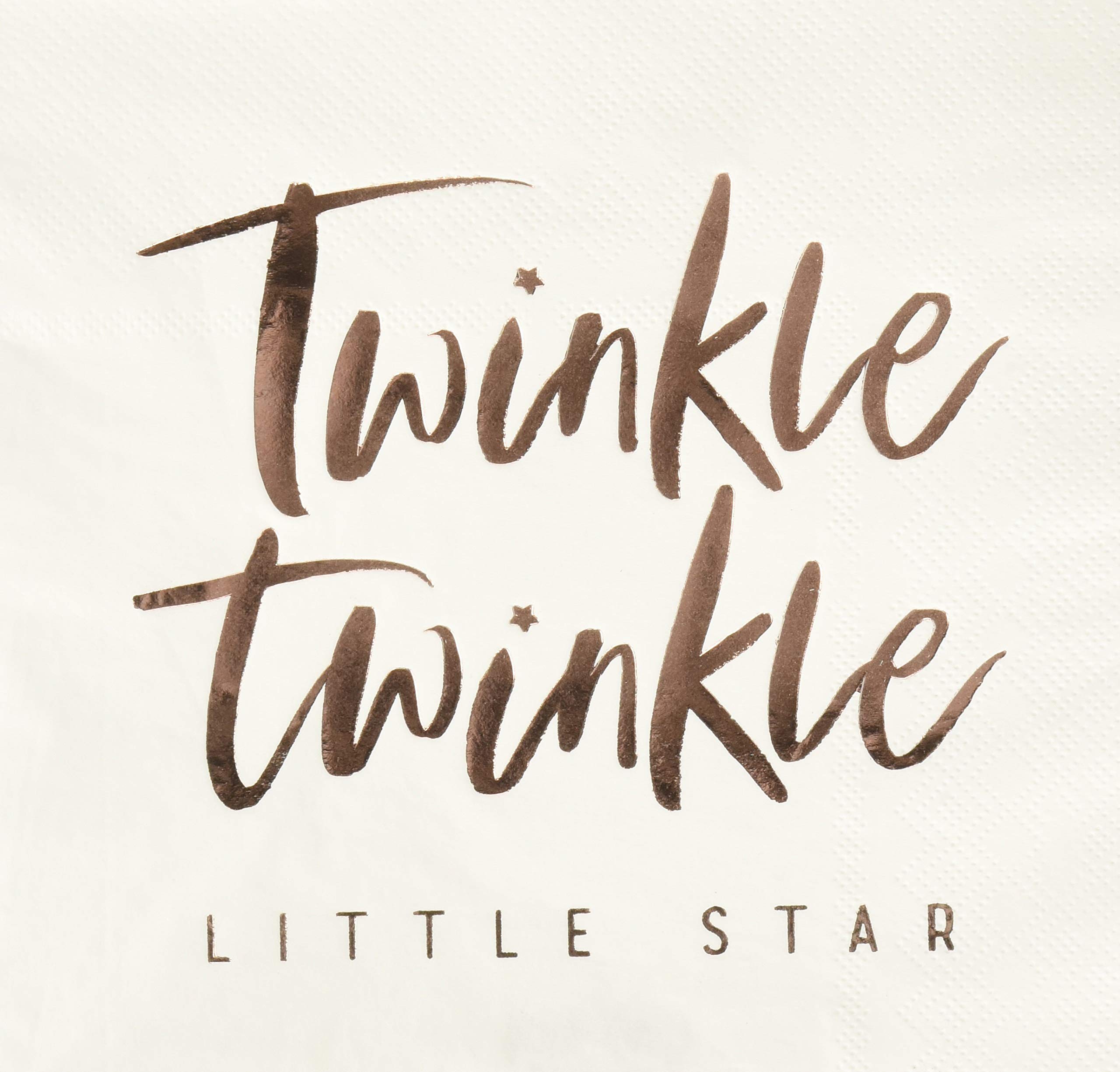 Ginger Ray Rose Gold Twinkle Twinkle Paper Napkins 16-Pieces