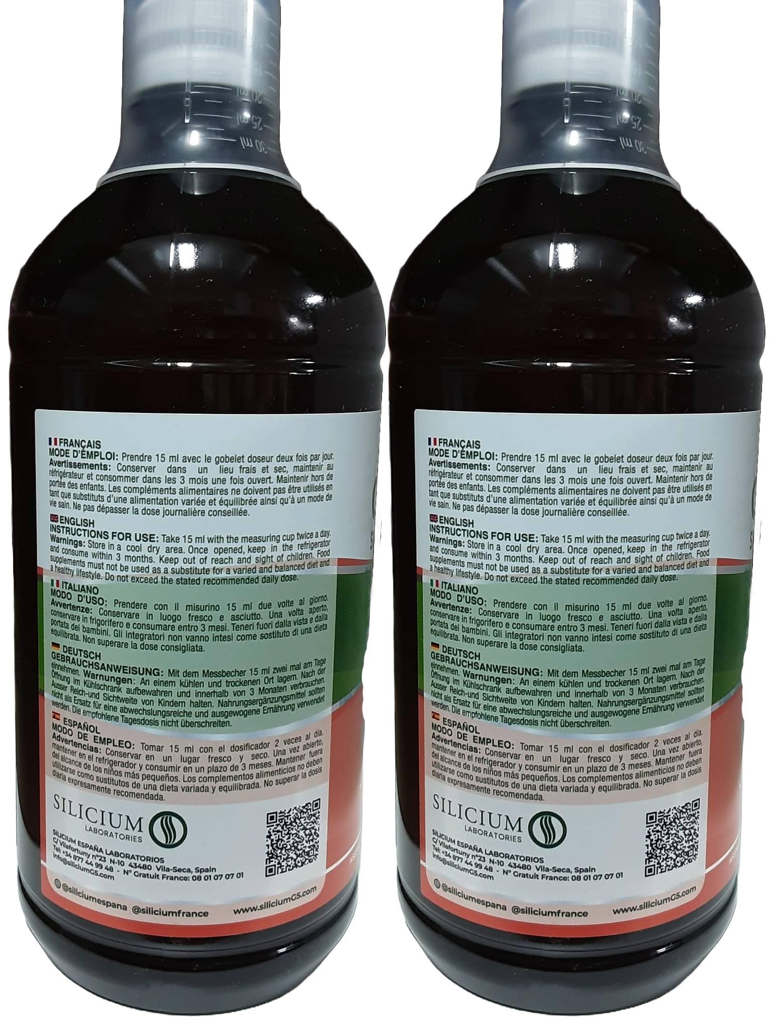 Pack 2x G7 Original Silicium 1L | Sin Conservantes | Silicio Orgánico Biodisponible | Complemento Alimenticio | Fórmula Original de Silicium España