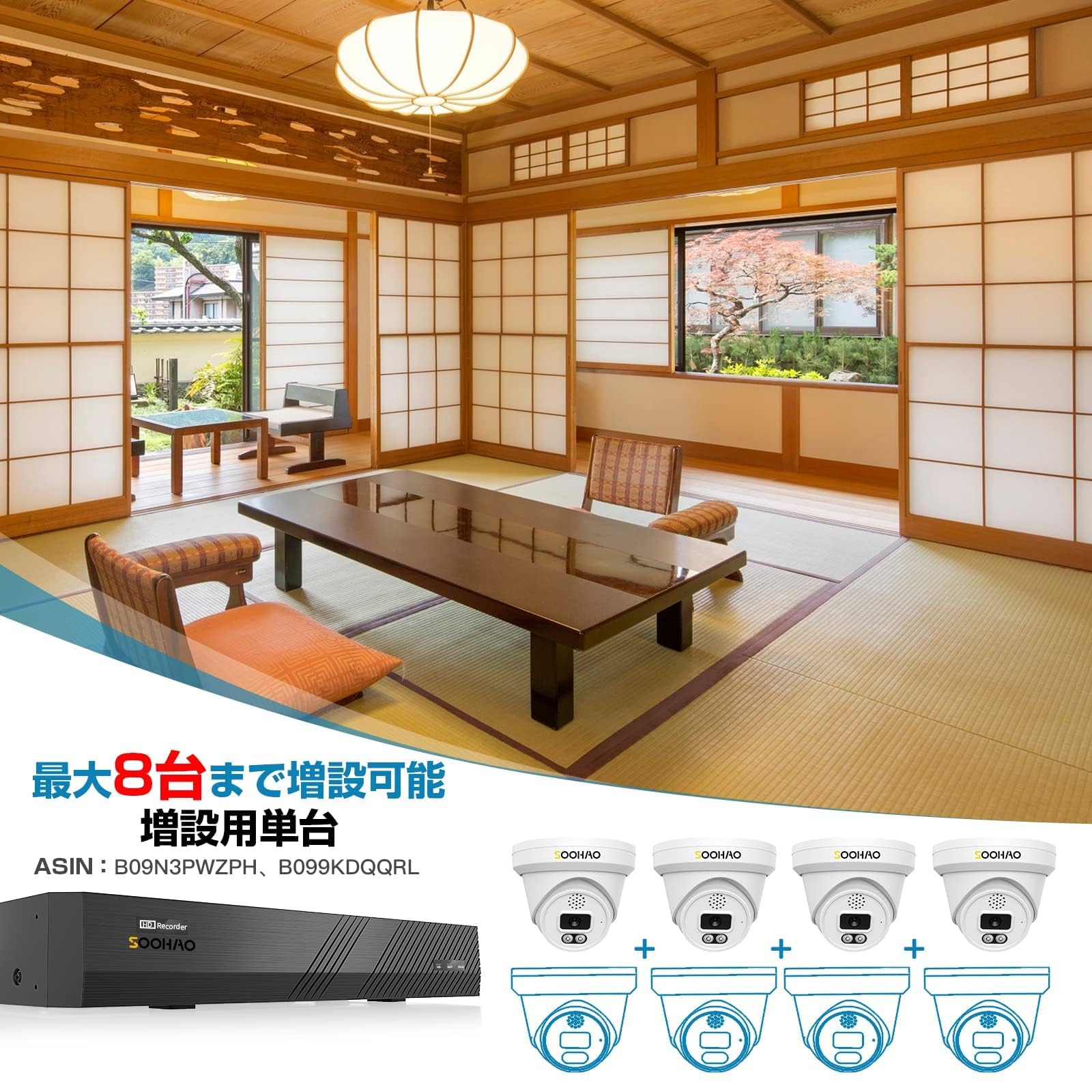 Amazon.co.jp: 【4K800万画素・人体・車両検知・双方向音声】SOOHAO