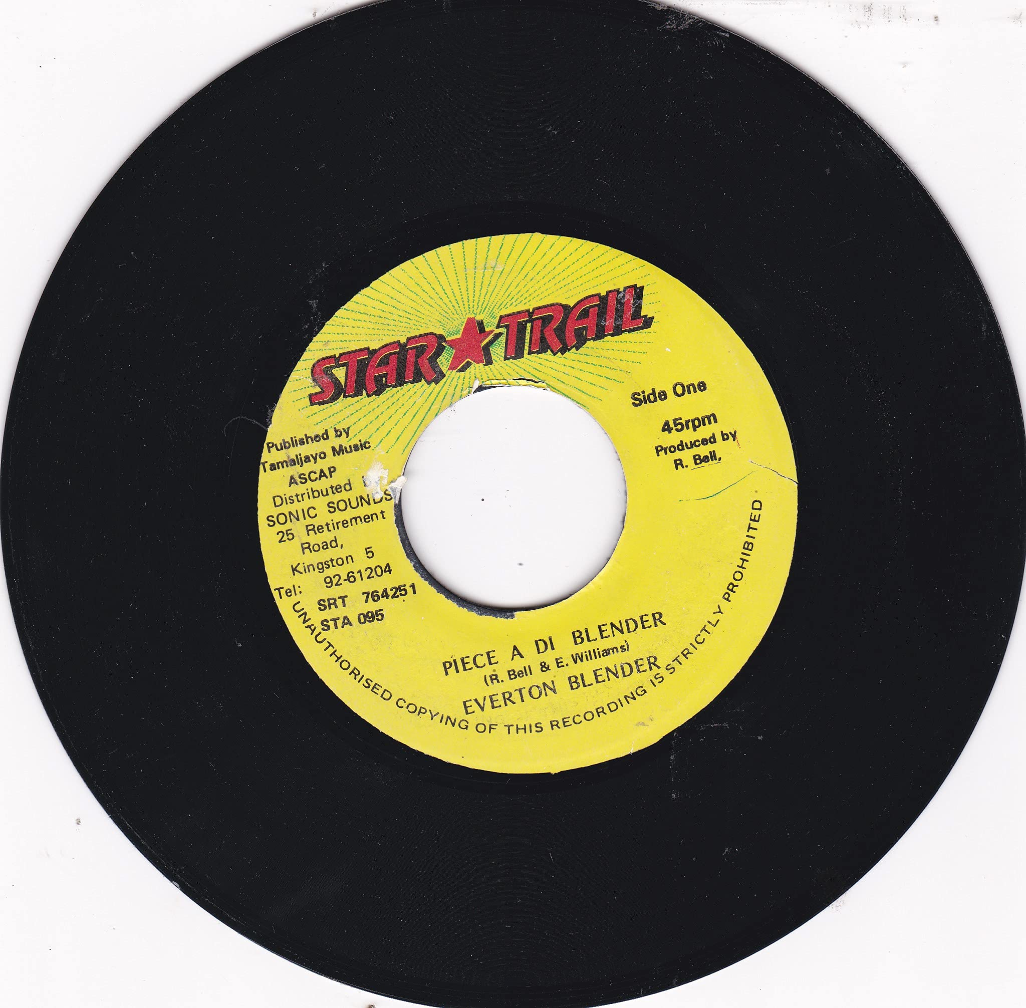 Everton Blender Danny Browne Paul CROSDALE Piece A DI Blender Version - 7 REGGAE 45 RPM