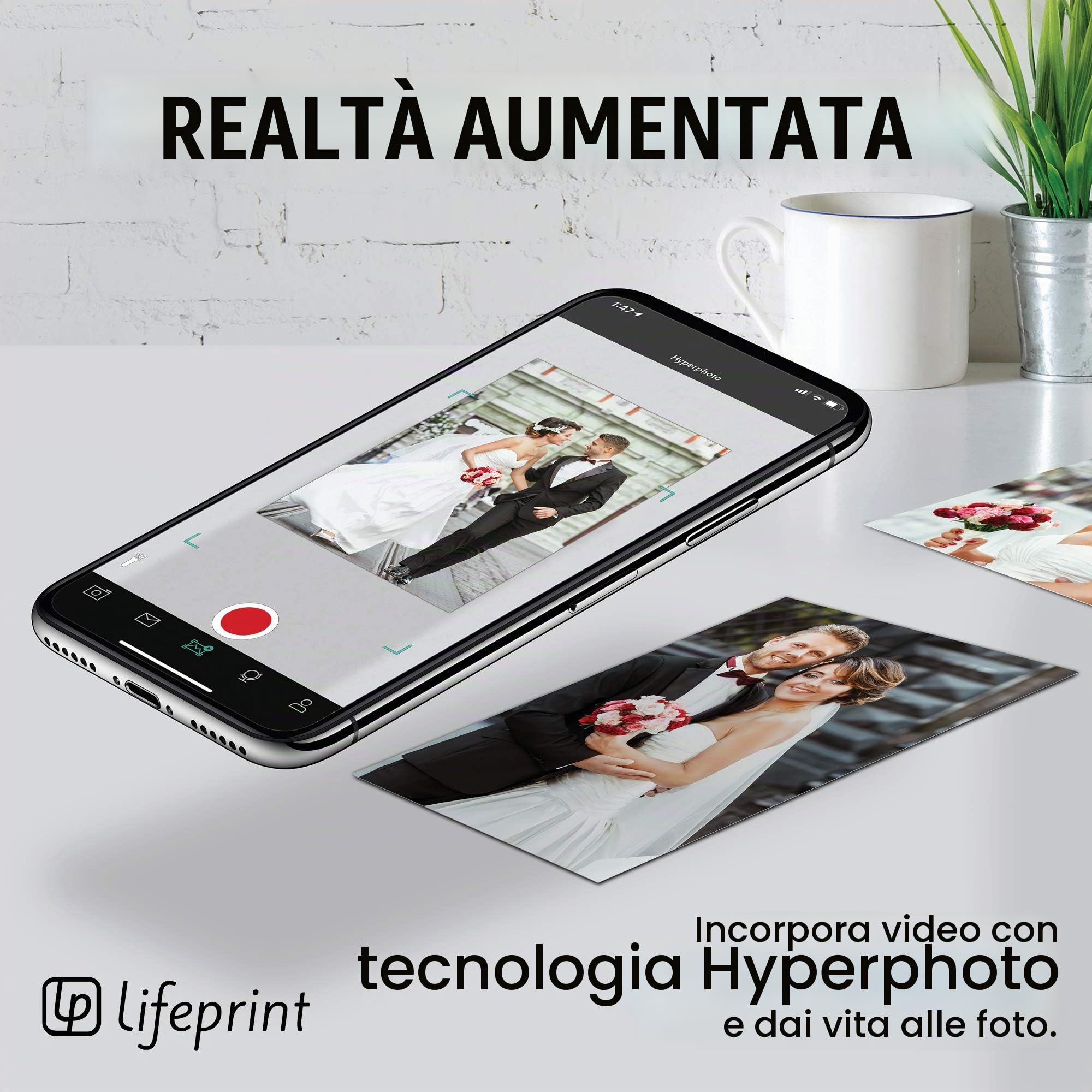Lifeprint 3x4.5 stampante portatile per foto e video per dispositivi iOS e Android. Dai vita alle tue foto con la realtà aumentata - Nera