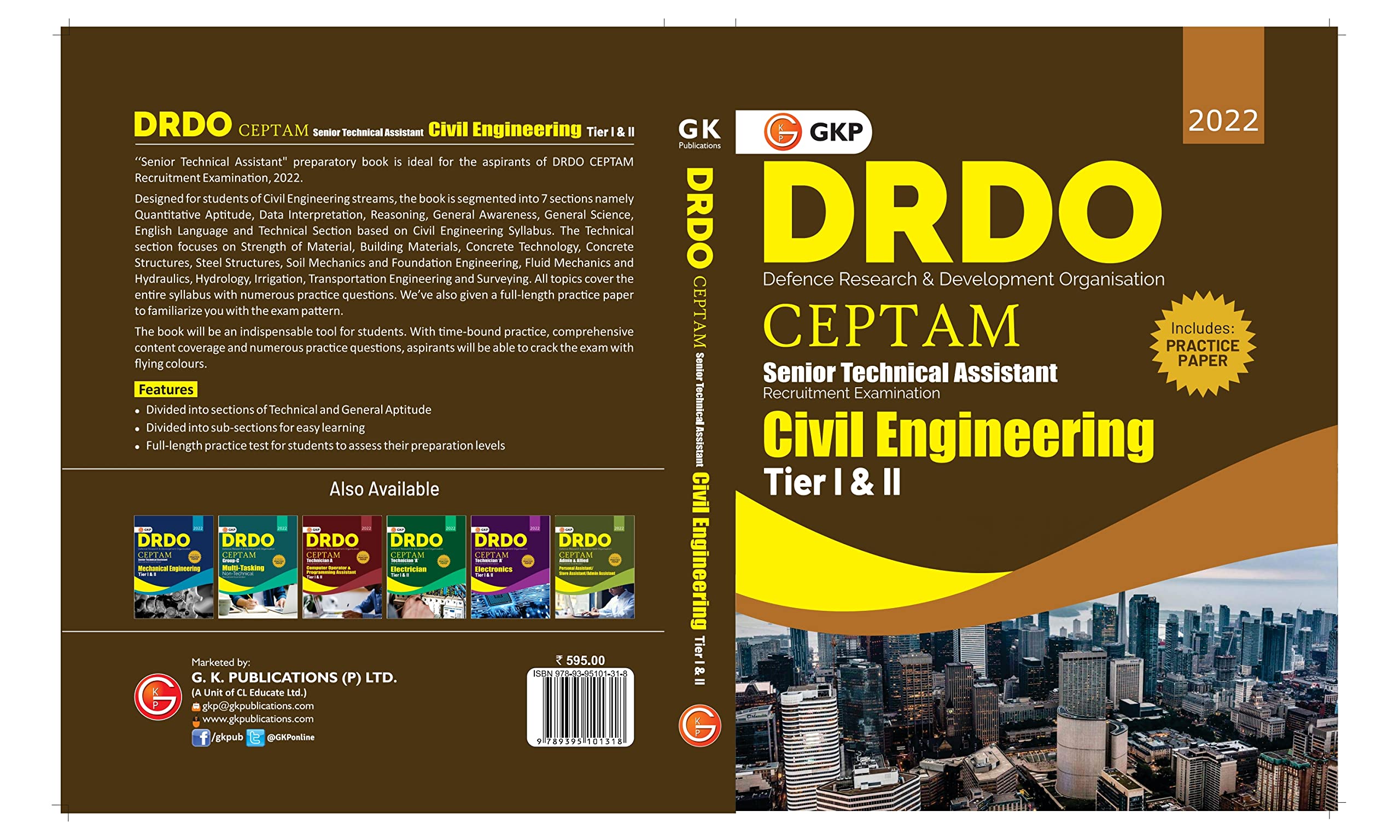 DRDO CEPTAM - Senior Technical Assistant Tier I & II - Civil Engineering 1