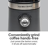 Vista 2 de Hamilton Beach Electric Coffee Grinder for Beans, Spices and More, with Multiple Grind Settings for up to 14 Cups, Removable Stainless Steel