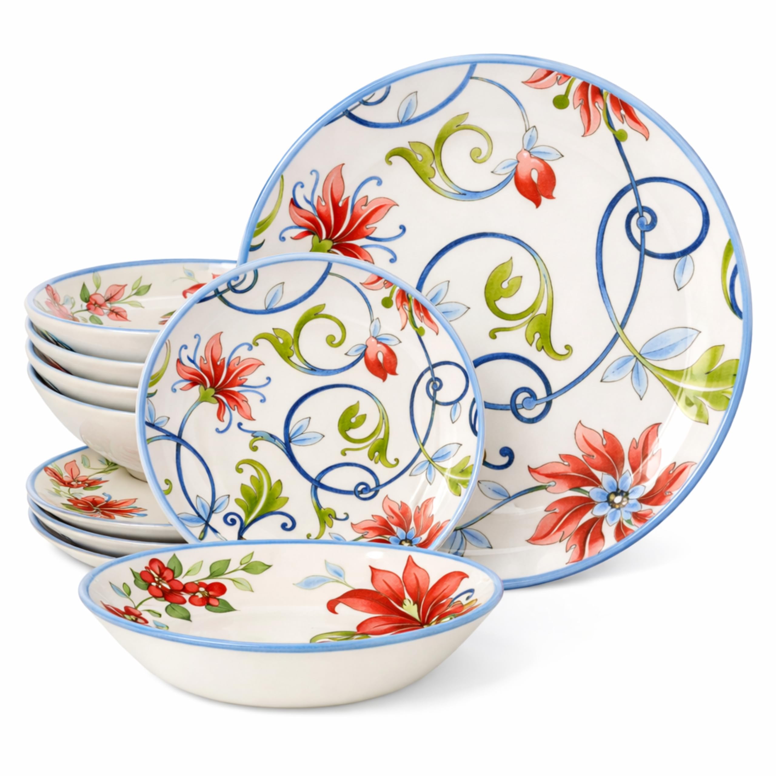 Amazon.com | Tudor Royal 12-Piece Round Porcelain Dinnerware Set