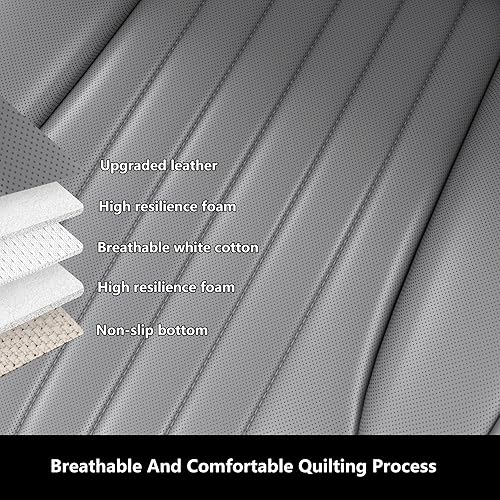 Miniatura 9 de FEELON 2 fundas de asiento de automóvil para asiento delantero inferior, fundas de cojín de asiento inferior de automóvil, impermeables,