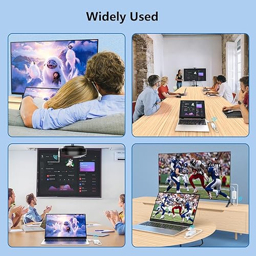 Miniatura 7 de Transmisor y receptor HDMI inalámbricos, kit de extensor HDMI inalámbrico de 98 pies98.4 ft, adaptador de pantalla de 1080P a 60 Hz para transmitir