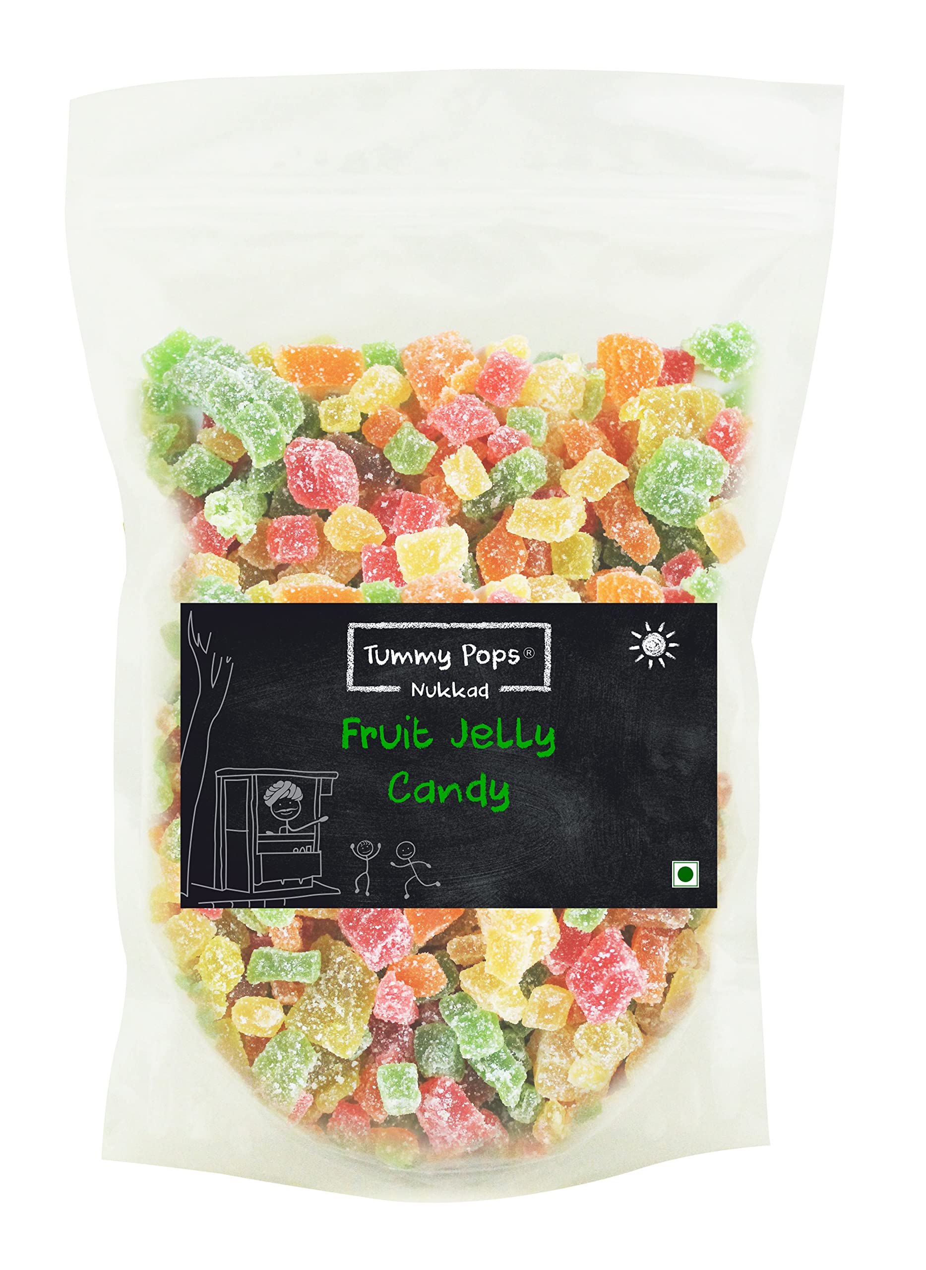 Buy Tummy Pops Fruit Jelly Candy Pack 950gm Pouch Soft Candy for Kids