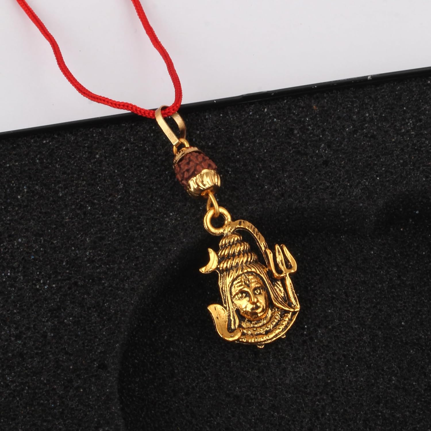 Rudra Empire Spiritual Shiva Bholenath with Rudraksha Pendant Bhagwan Shiv Ji Locket for Men and Women - Image 4