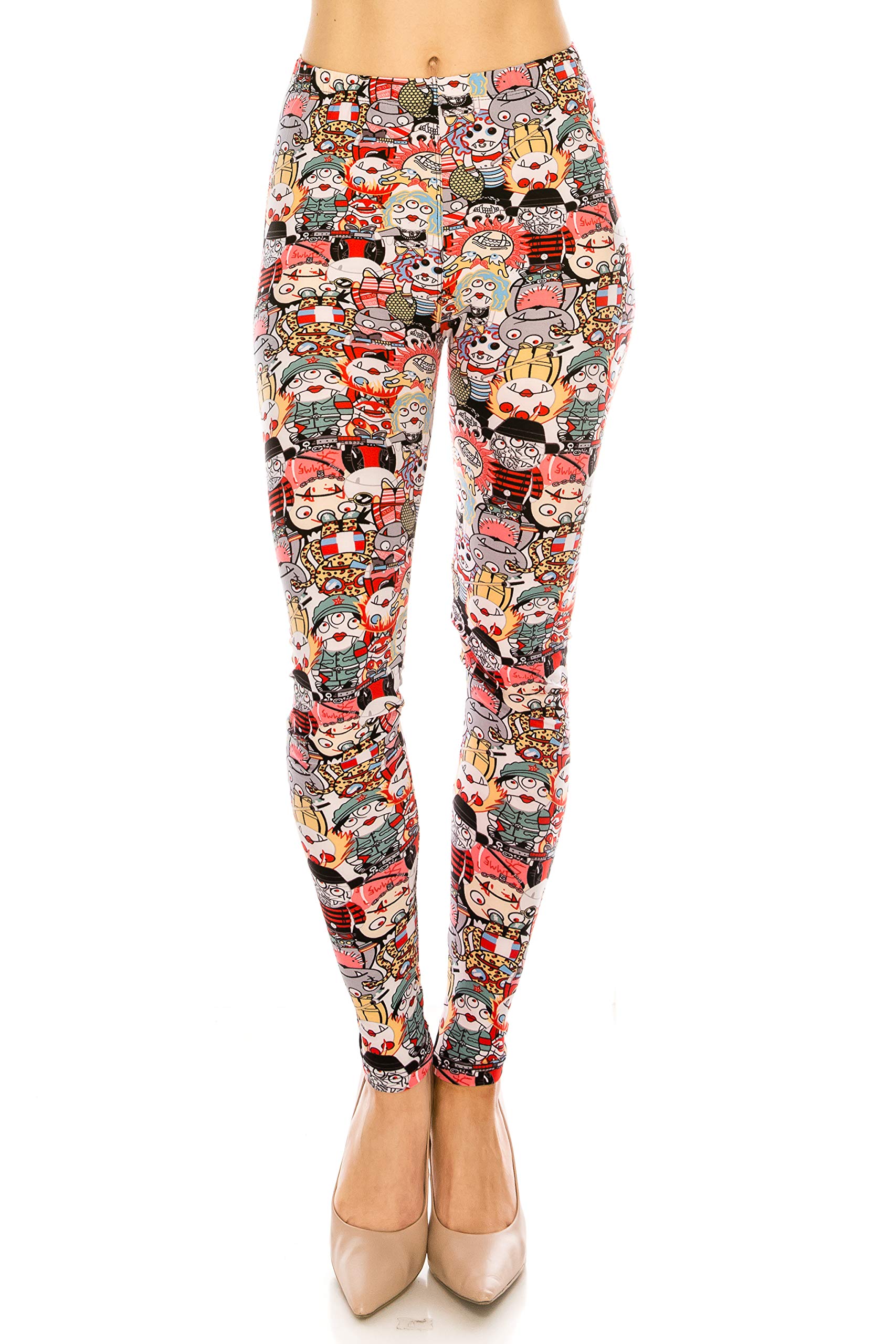 Women's Printed Fashion Leggings Ultra Soft Solid & Patterned - Regular/Plus Sizes
