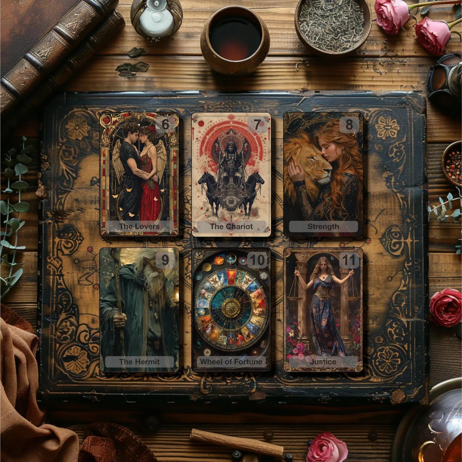 ZHQGYN Eternal Arcana Tarot Deck, a Minimalist 78-Card Deck, Tarot