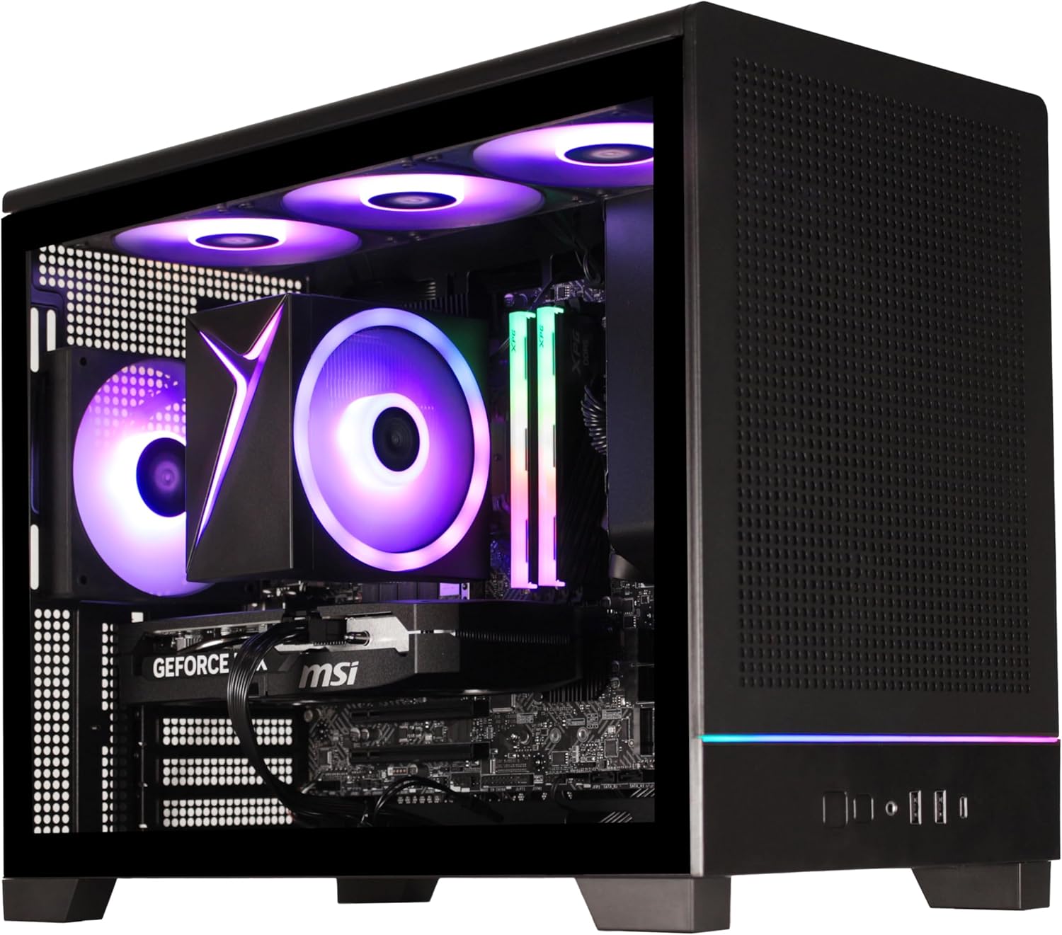 STORMCRAFT PC Gamer Viper AI Gaming PC,Intel i7 14700F 5.4GHz, GeForce RTX 5060,32GB DDR5 RGB RAM 6000MHz,1TB NVMe SSD, B760 Chipset,650W Gold PSU,WiFi,Bluetooth,Win 11 Home Prebuilt Tower Computer