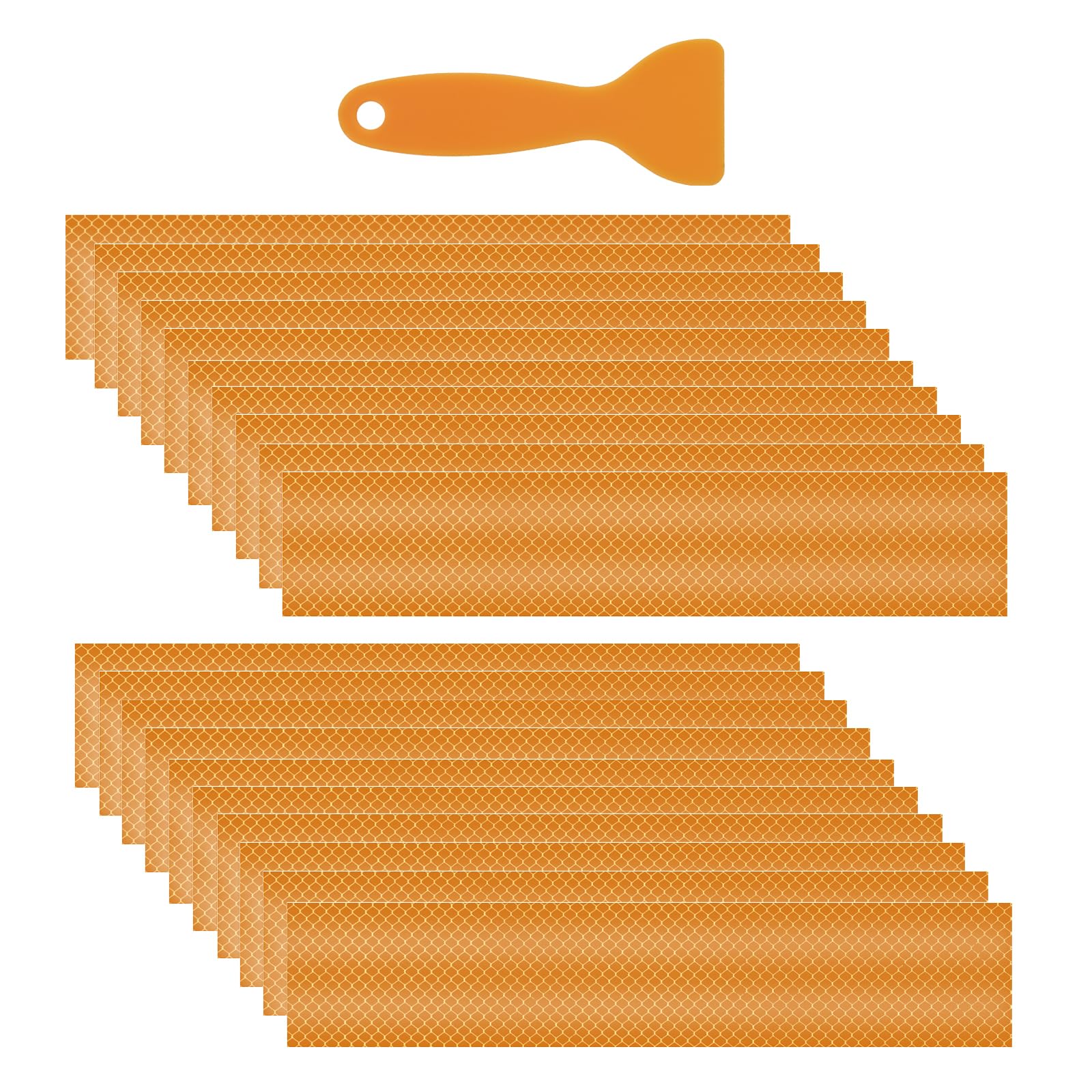 FUTYA Reflective Tape, 2"×12", 20 Pack, DOT - C2 Yellow, Outdoor Waterproof, Strong Adhesive, Safety Warning Tape, for Cars Trucks Trailers Boats Road