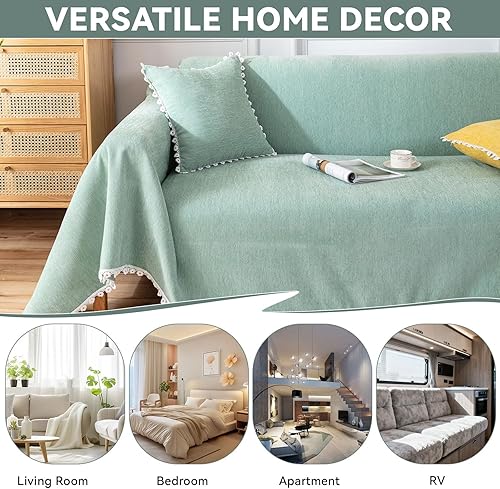 Vista 123 de VClife - Funda para sofá de 2 plazas o modular, de felpilla, antideslizante, lavable, apta para perros, protectora, caqui, 71 x 118 pulgadas 0 0