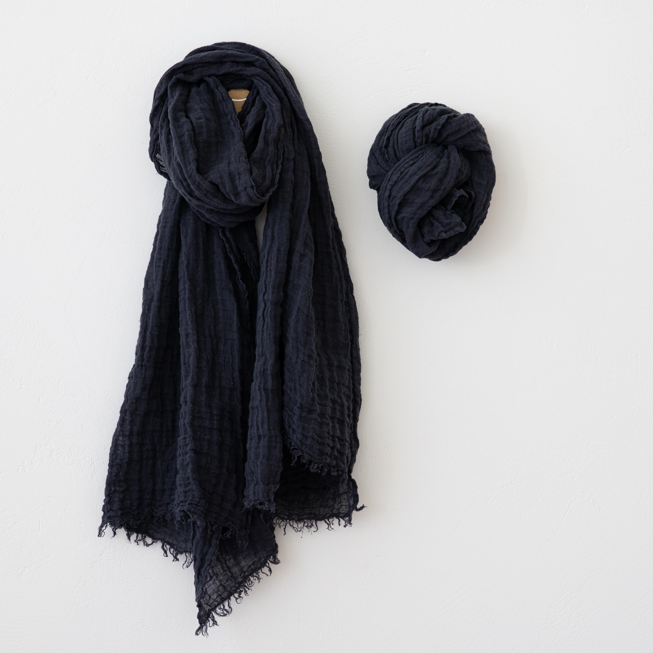 LinenMe - 100% Leinen Sommerschlal 100 x 200 cm Garza Fringe - Leichter Schal Herren Damen Unisex - Leinen Sommer Schal mit Fransen - Geeignet als Stola oder Leichter Überwurf - Pflegeleicht