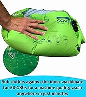 Vista 3 de Scrubba Bolsa de Lavado Máquina de Lavar Portátil - Máquina de Lavar Manual Ligera para Viajes, Camping, Lavandería, Ropa de Bebé - Artículos