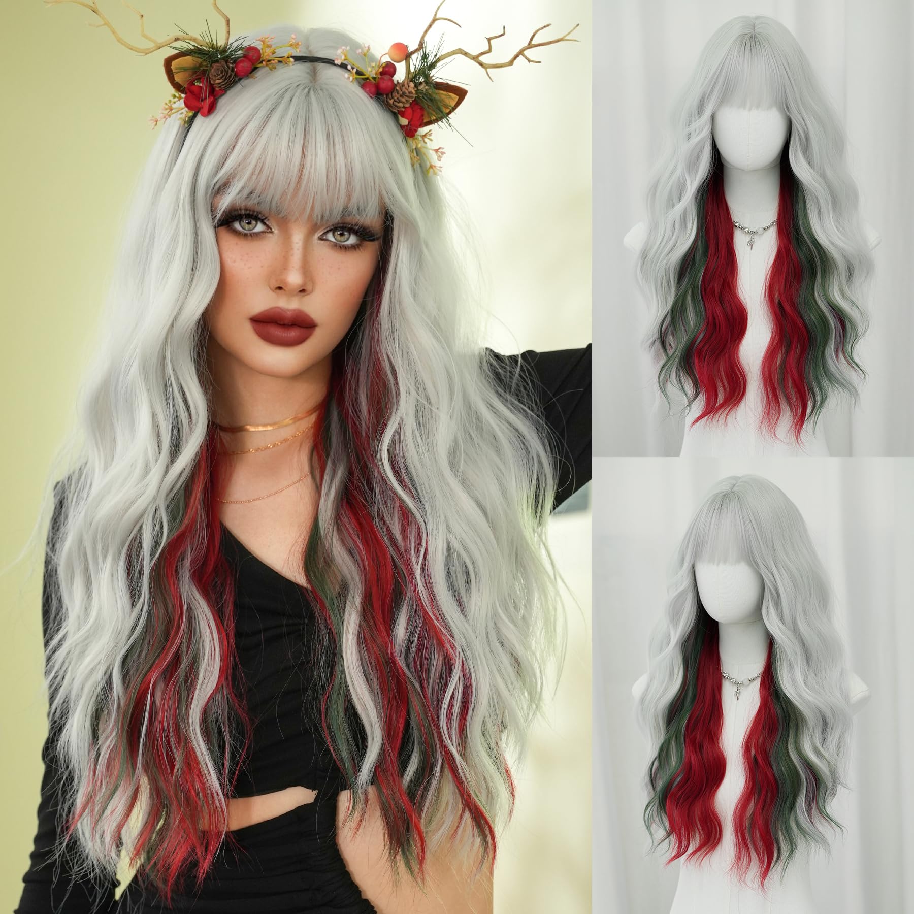 ?RIYA RED 24” COACHELLA FESTIVE CELEBRITY WIG. Rihanna main image 2