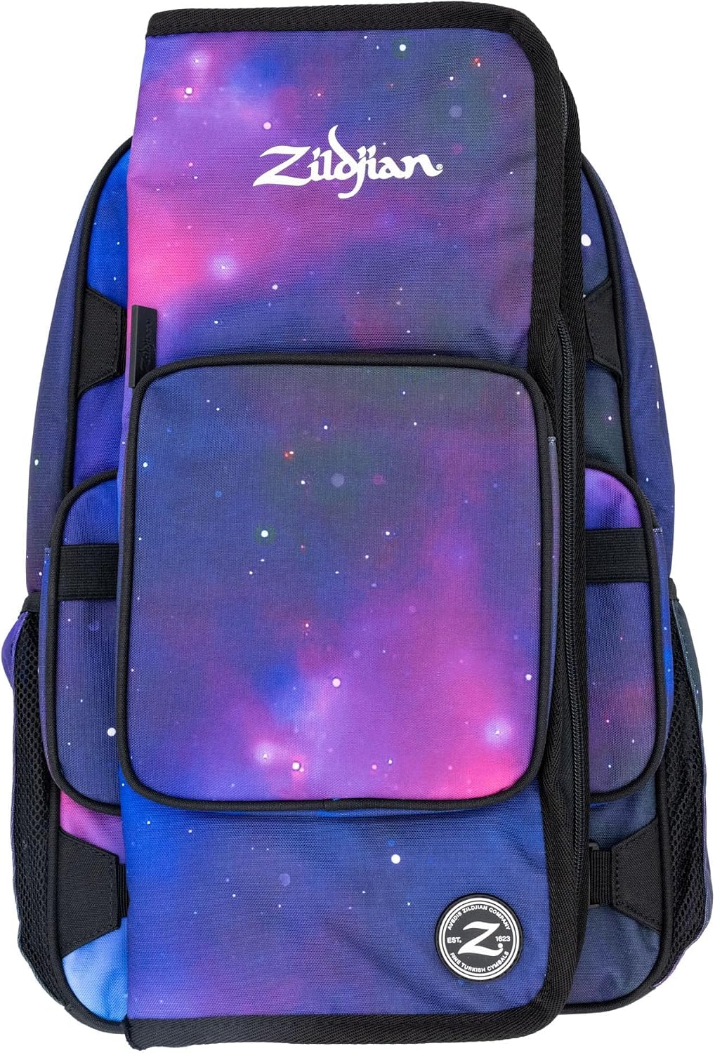 Zildjian Drum Accessory Backpack - Purple Galaxy Bundle with Practice Tips and Austin Bazaar Polishing Cloth
