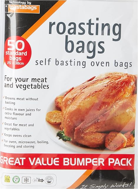 Toastabags Standard Roasting Bags, Transparent, 25 x 38 cm, Pack of 50