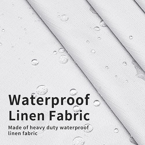 Miniatura 4 de Easy-Going Cortina de lino con textura 100 % opaca de 100 x 96 pulgadas, cortina para puerta corrediza de patio, extra ancha para dormitorio, sala