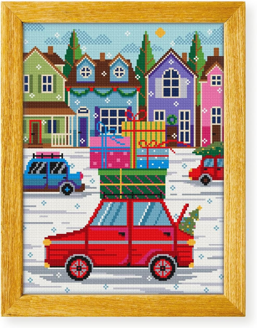 Awesome Pattern Studio Christmas Car DS1501, Diamond Painting Kit, Diamond Art Kits for Adults, Full Drill 5D Diamond Dots Kits. All Items Included.