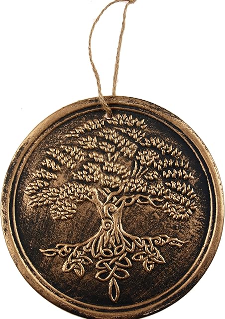 Lisa Parker Bronze Terracotta Tree of Life Plaque Ornament Brown 20x20x1cm
