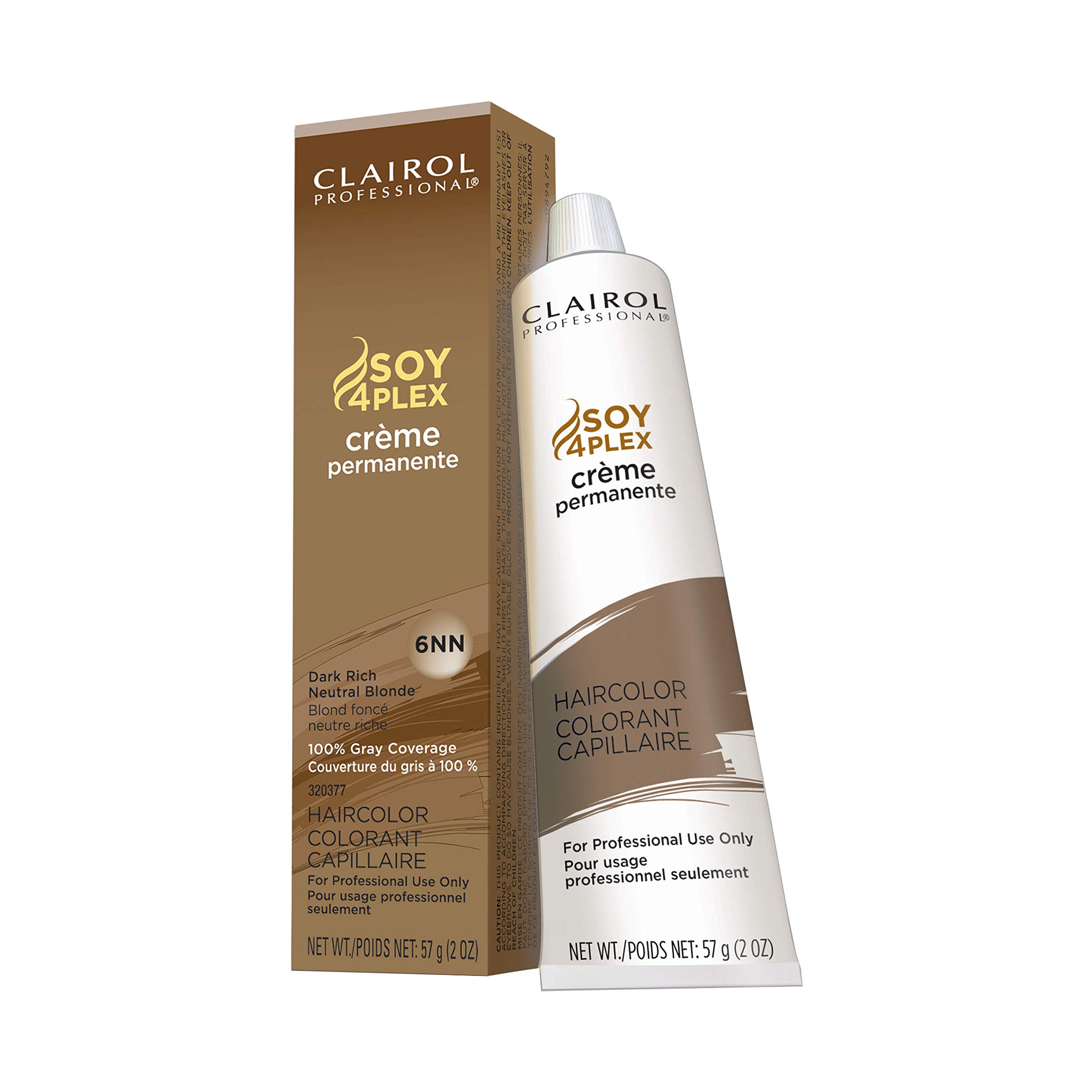Clairol ProfessionalCrème Permanente, 6nn Dark Neutral Blonde, 2 oz. - Packaging May Vary