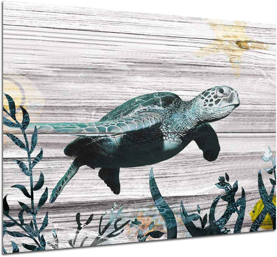 Sea Turtle Bathroom Wall Decor Ocean Sea Wall Art Animal