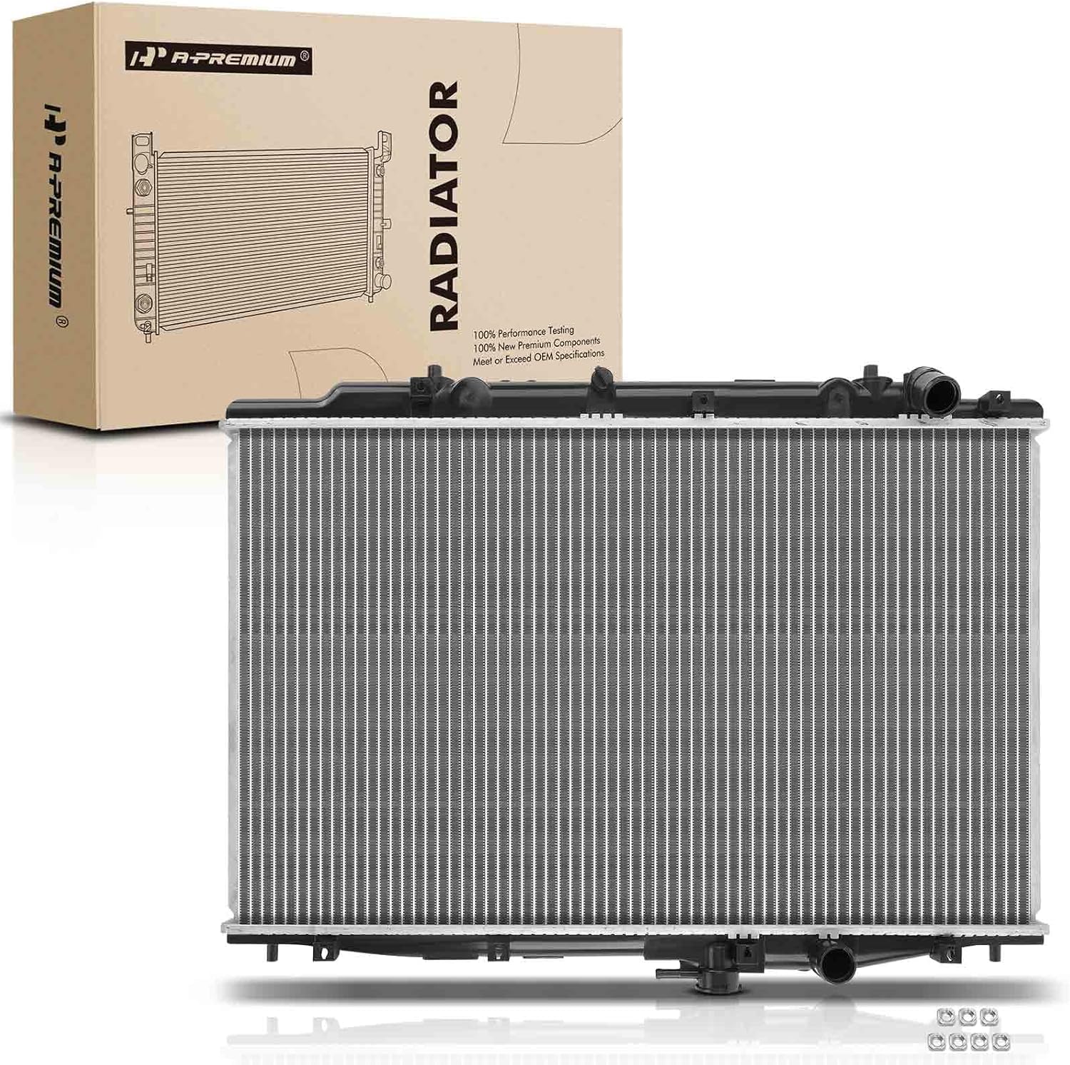 A-Premium Engine Coolant Radiator Compatible with Acura TL 2004-2006 V6 3.2L, Replace# 19010RDAA51, 19010RDAA52