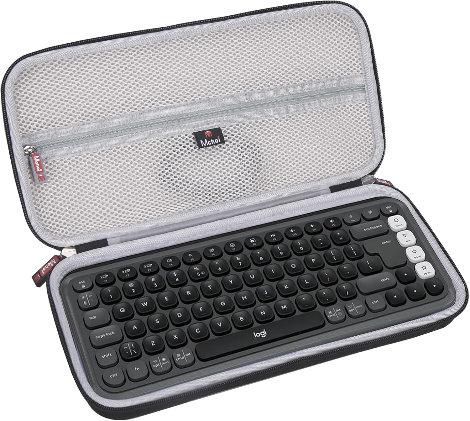Mchoi Keyboard Case Compatible with Logitech POP ICON Keys Keyboard (Grey, POP ICON Case) - Image 2