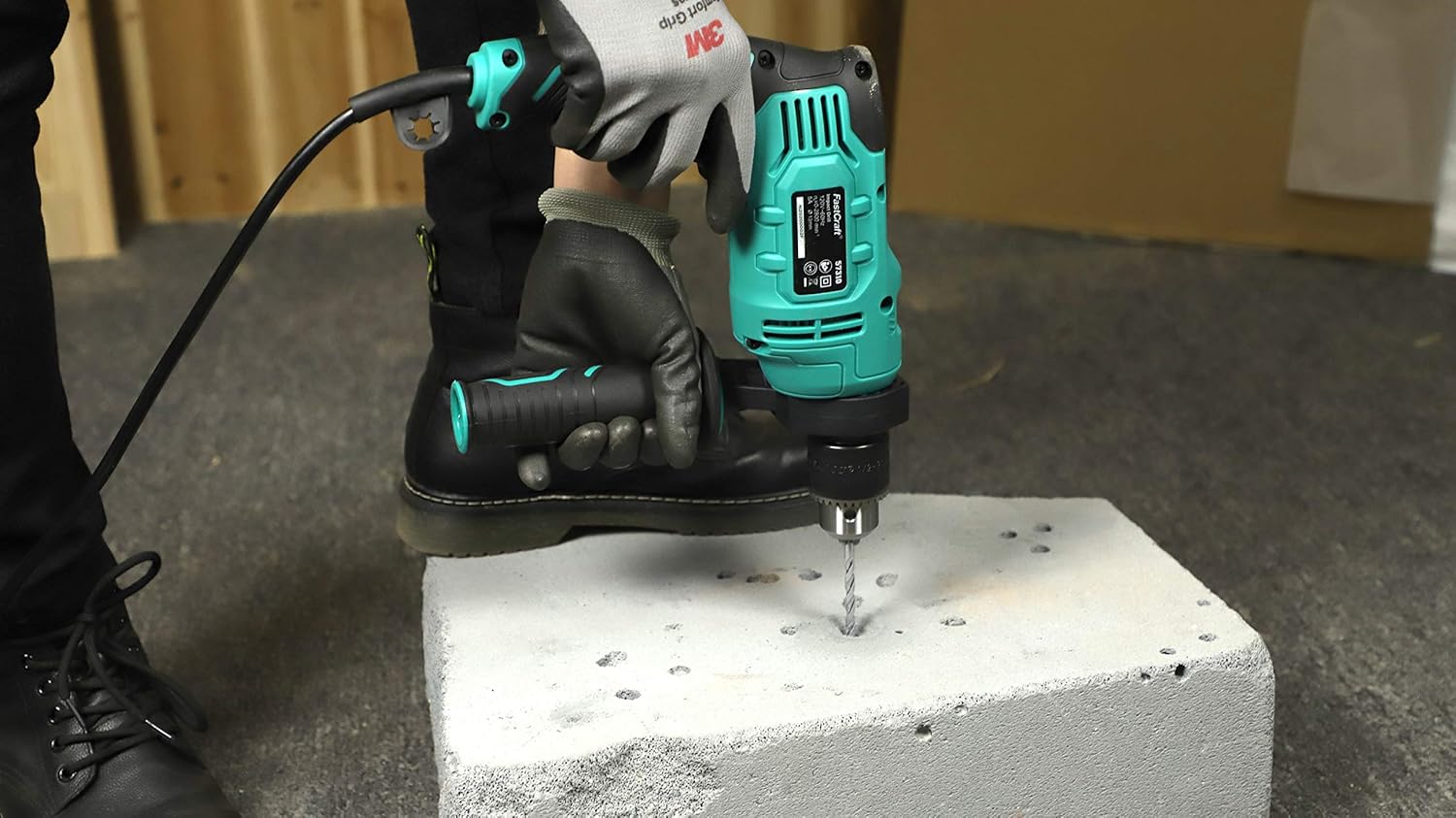 Impact Drill Driver 104pc Bit Set Perfect Holiday Gift Hammer Drill Corded PRO Tool - GUARANTEED POWER 1/2 Chuck 0-2800RPM Dual Switch 360° Rotating Handle - FastCraft Brand at Costco