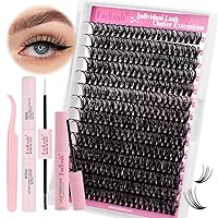 Vista 33 de FADLASH Kit de Extensiones de Pestañas DIY Pestañas Individuales en Racimos Pegamento y Sellador para Pestañas, Removedor de Pegamento para Racimos