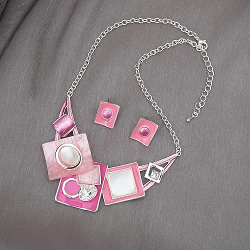 Miniatura 4 de CSY Conjunto de joyería de regalo para mujer con diseño de ópalos de cristal ovalados y bohemios