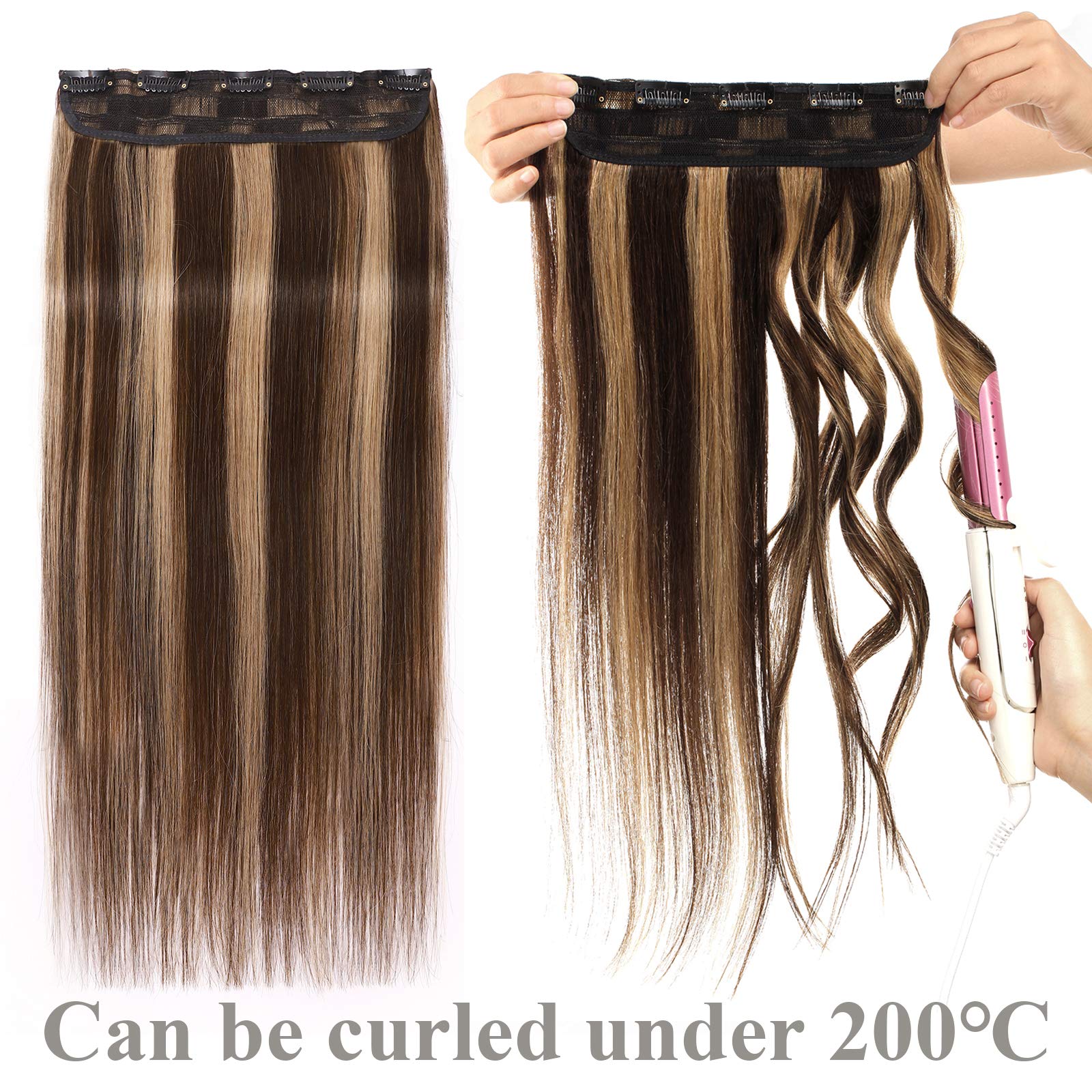 SEGO Extension Capelli Veri Clip Fascia Unica Folta 55cm 100g 100% Remy Human Hair Extensions Singole Larga #1 Jet Nero