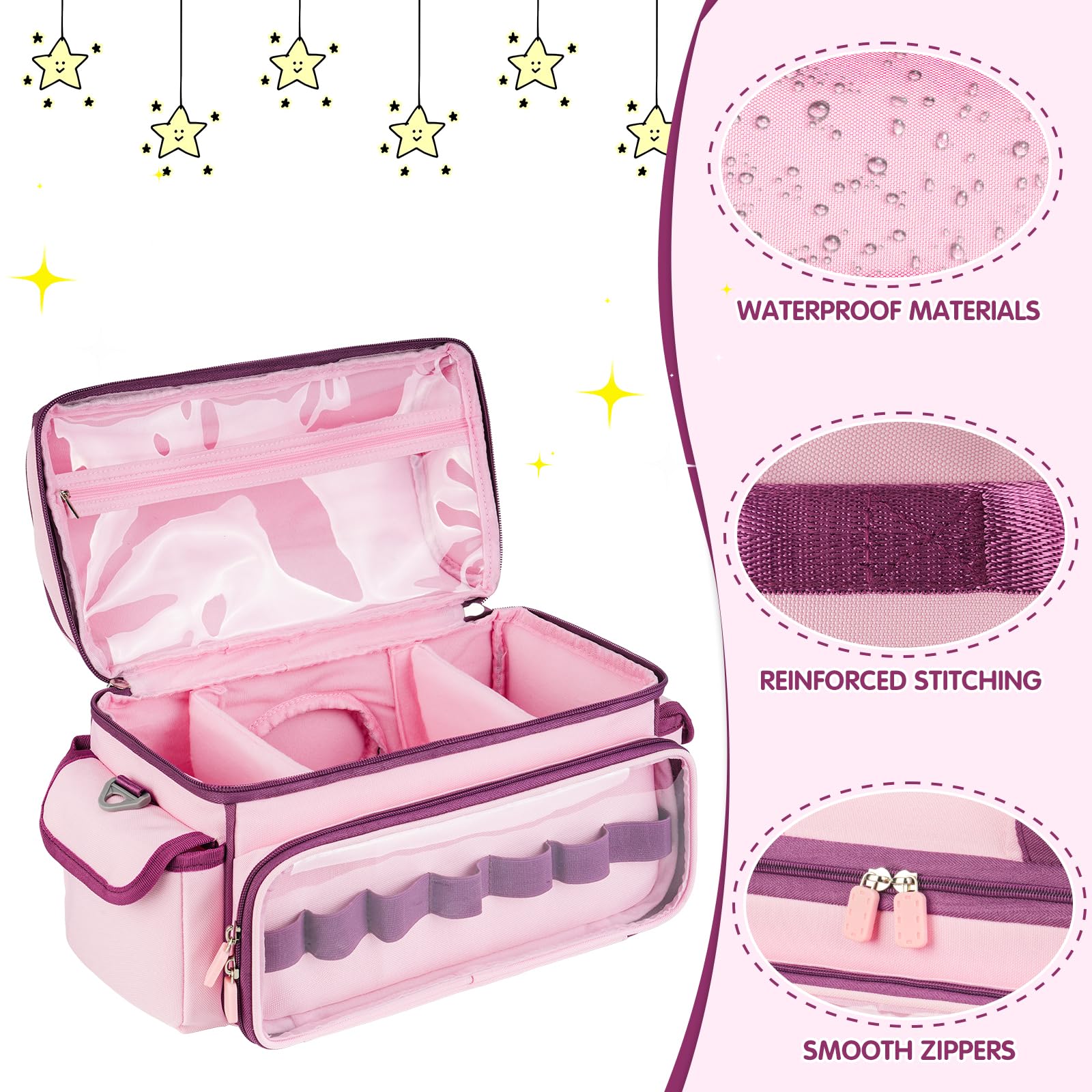 Jaffzora Carrying Case Compatible with Toniebox 2 & 1 Starter Set,Cute Storage Bag for Tonies Figures Characters,Tonies Headphones & Accessories - Image 4
