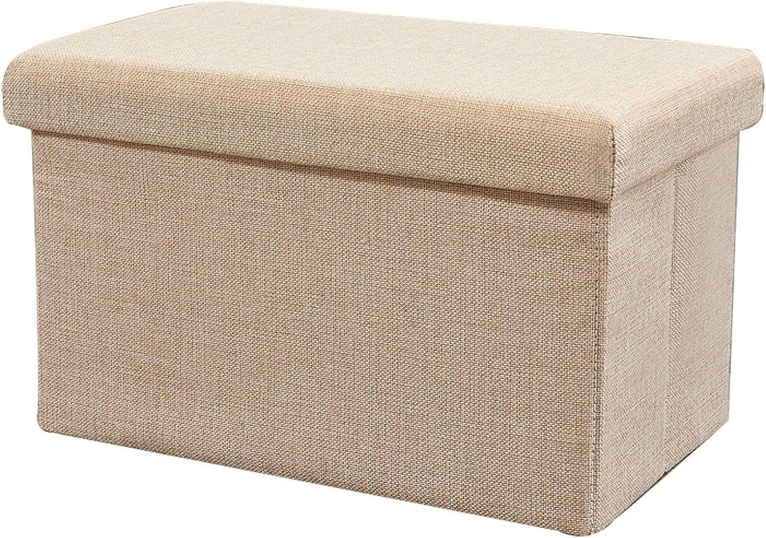 Banc repose-pieds coffre de rangement pliable de 76 cm pour gagner de la place