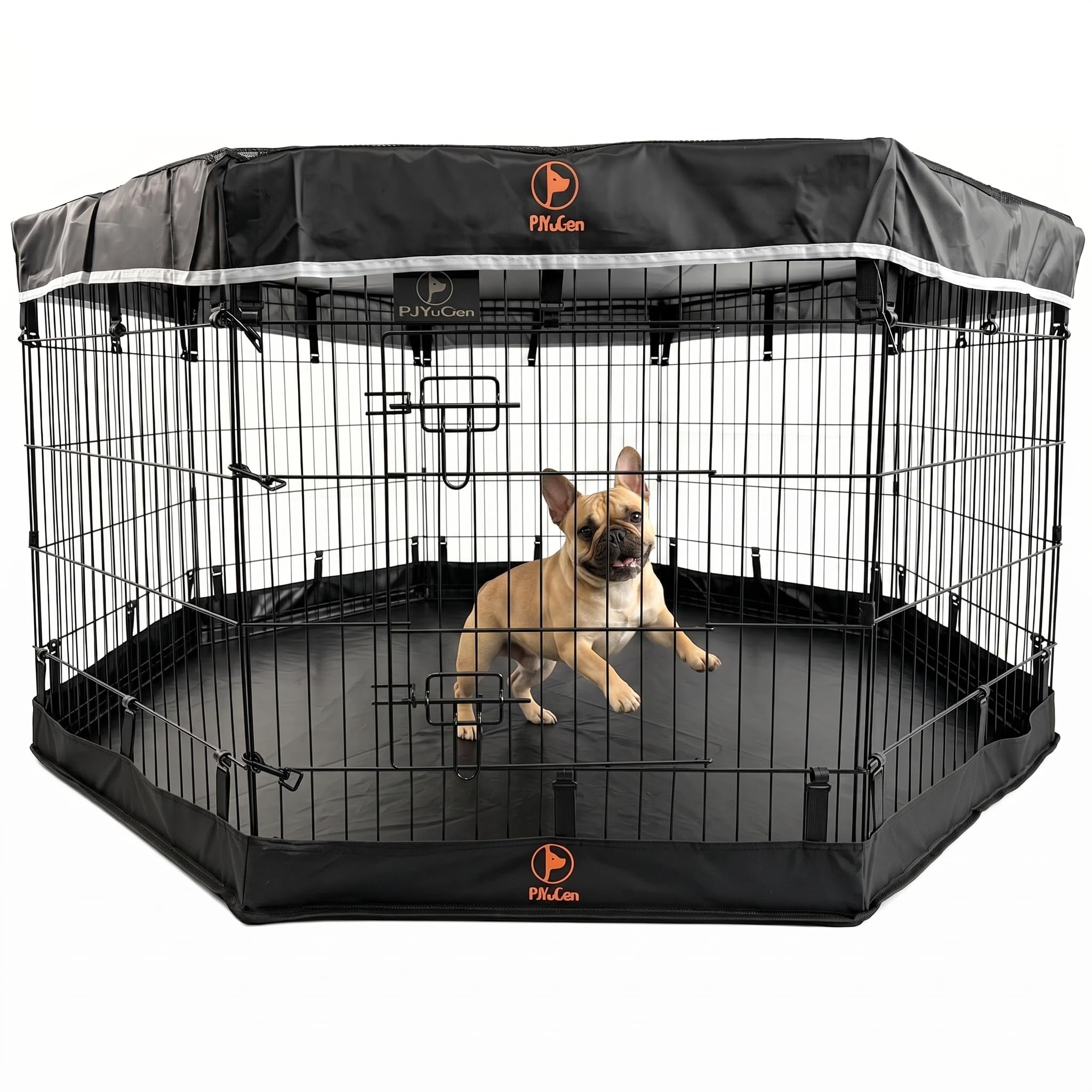 Amazon.com : PJYuCien Puppy Playpen with Top Cover & Bottom Pad, 8