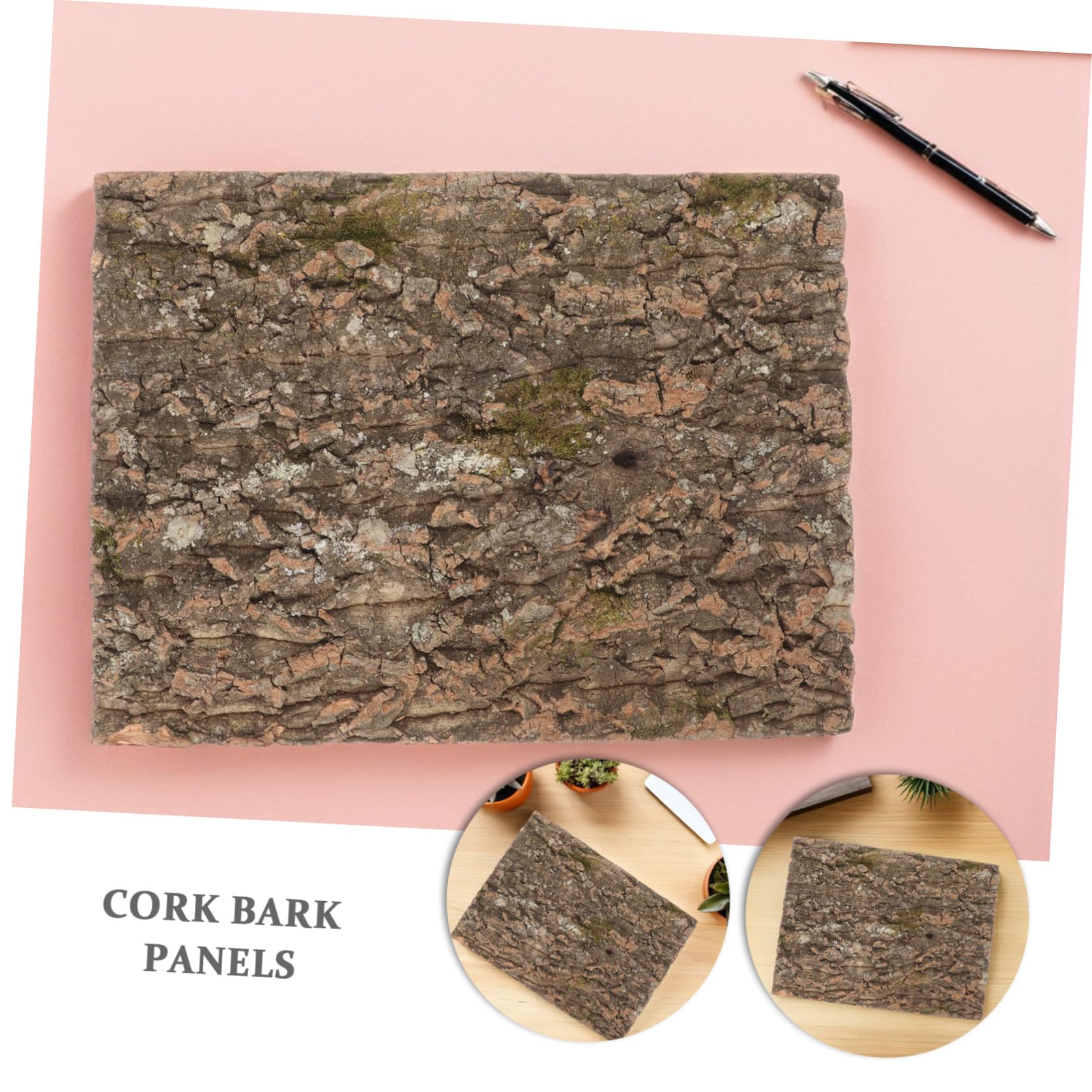de Corcho Natural y Natural 2piezas para Terrario de Reptiles Textura Auténtica de, Compatible Universalmente para Hábitats de Geckos