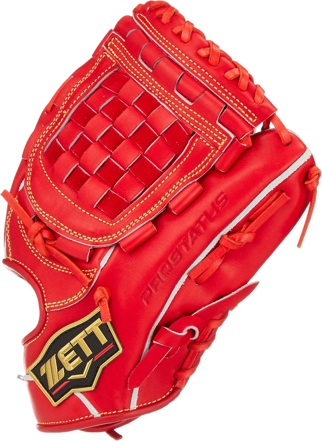 ZETT BPROG560S Hard Baseball Glove Pro Status 2nd Short Player Type Right Throw Deep Orange
