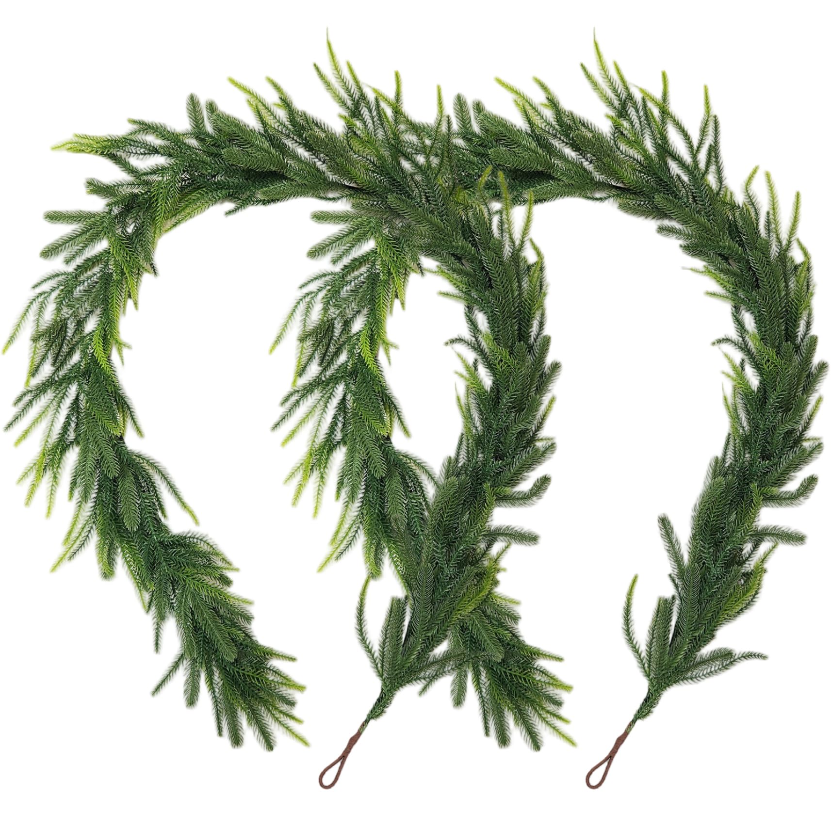 Guirlande de pin Norfolk sans perte d'aiguilles pour déco Noël escalier propre