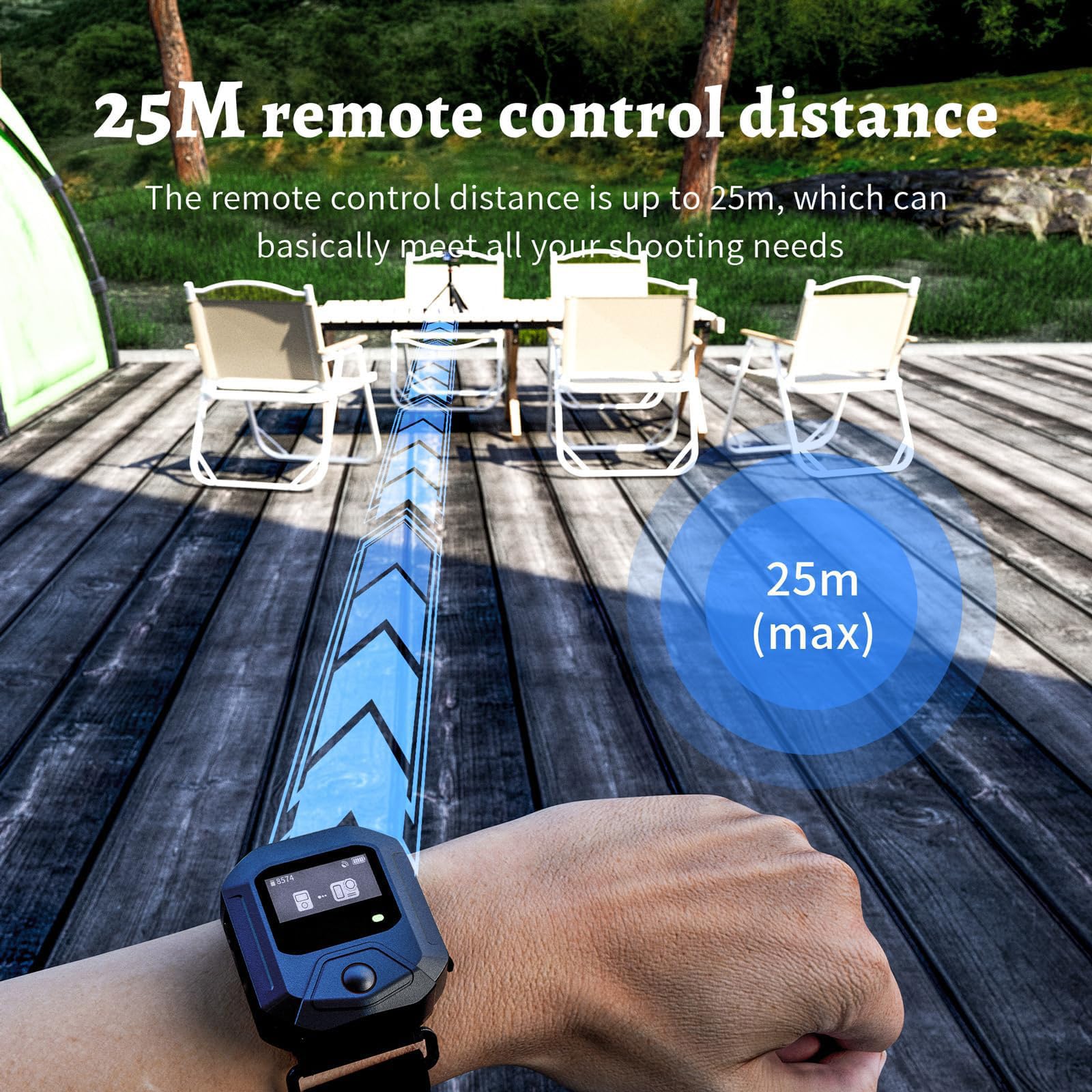 Telecomando GPS Bluetooth per fotocamera Insta360 X5/X4/X3/Ace Pro 2/Ace Pro/GO3S/GO3, portata di 25 m, monitoraggio preciso dei movimenti, supporto per bicicletta (per Insta360)