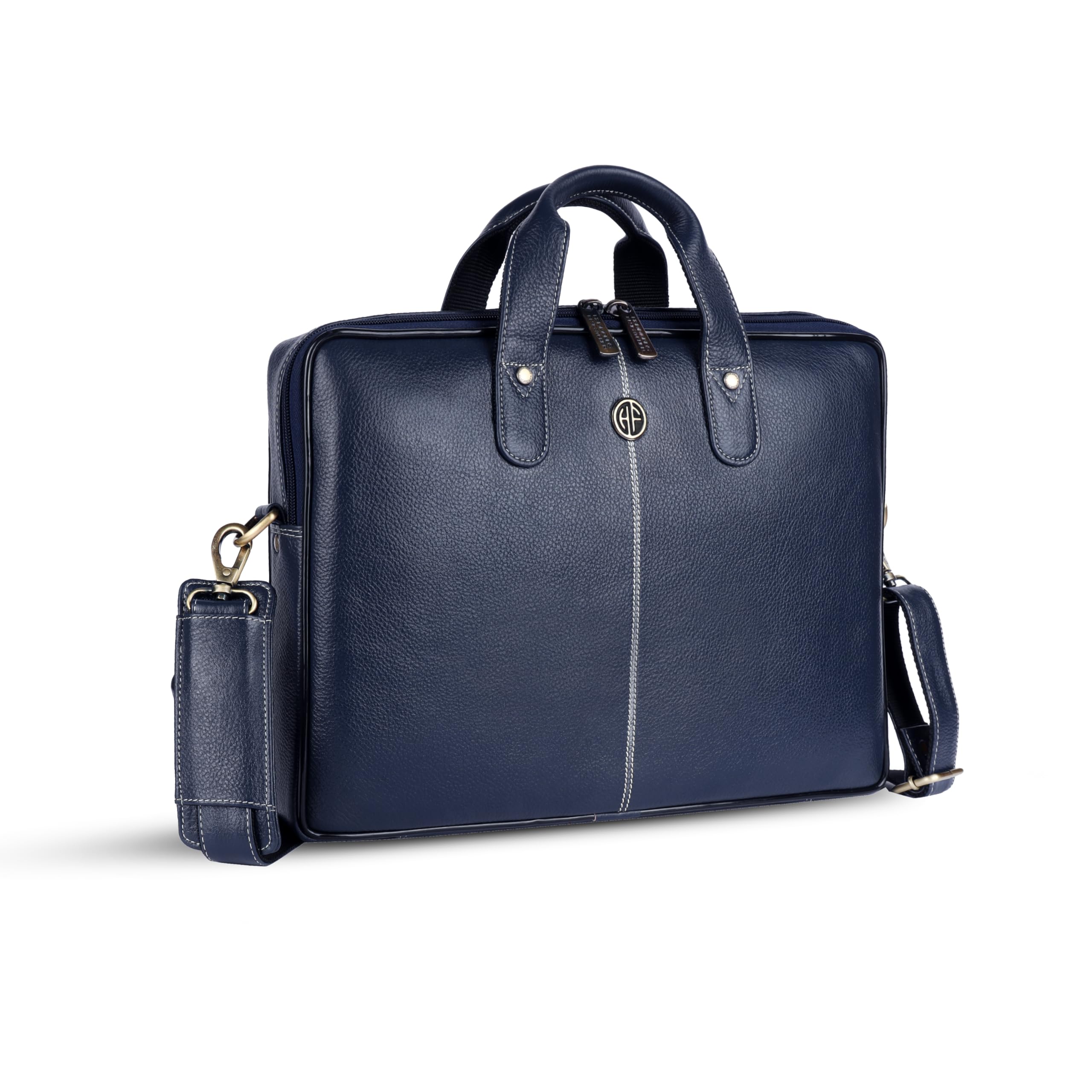 HAMMONDS FLYCATCHER Genuine Leather Office Bag for Men - Laptop Bag for Men - Padded Laptop Compartment - Fits 14 Inch Laptop - Adjustable Strap - Leather Bag for Men - 1 Year Warranty