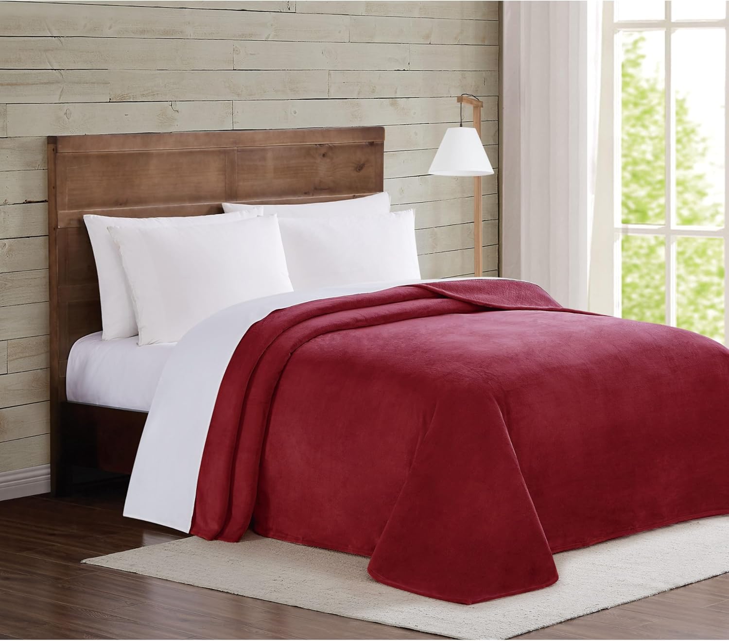 TRULY SOFT Velvet Plush Cabernet Polyester 1-Piece Twin XL Blanket, Solid Themed, for Men and Women, Oeko-TEX Certified Confidence Cabernet Twin XL
