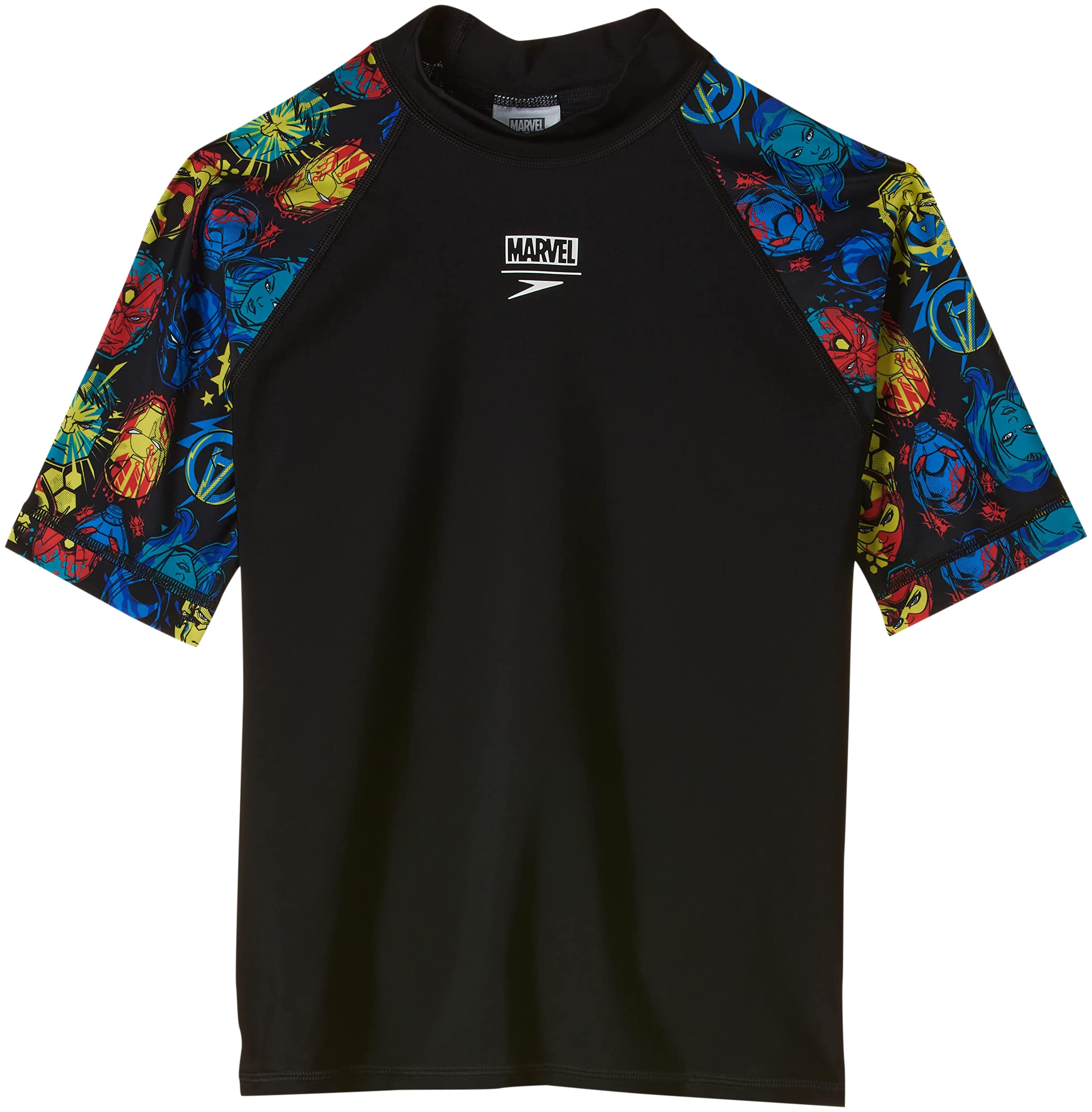 Marvel Digital Jammer (1 Leg) Jm Swimsuit Boys, Boys, Swim Briefs, 8-12405F310_M, Black/Citron/fed red/Beautiful Blue/White, 5-6