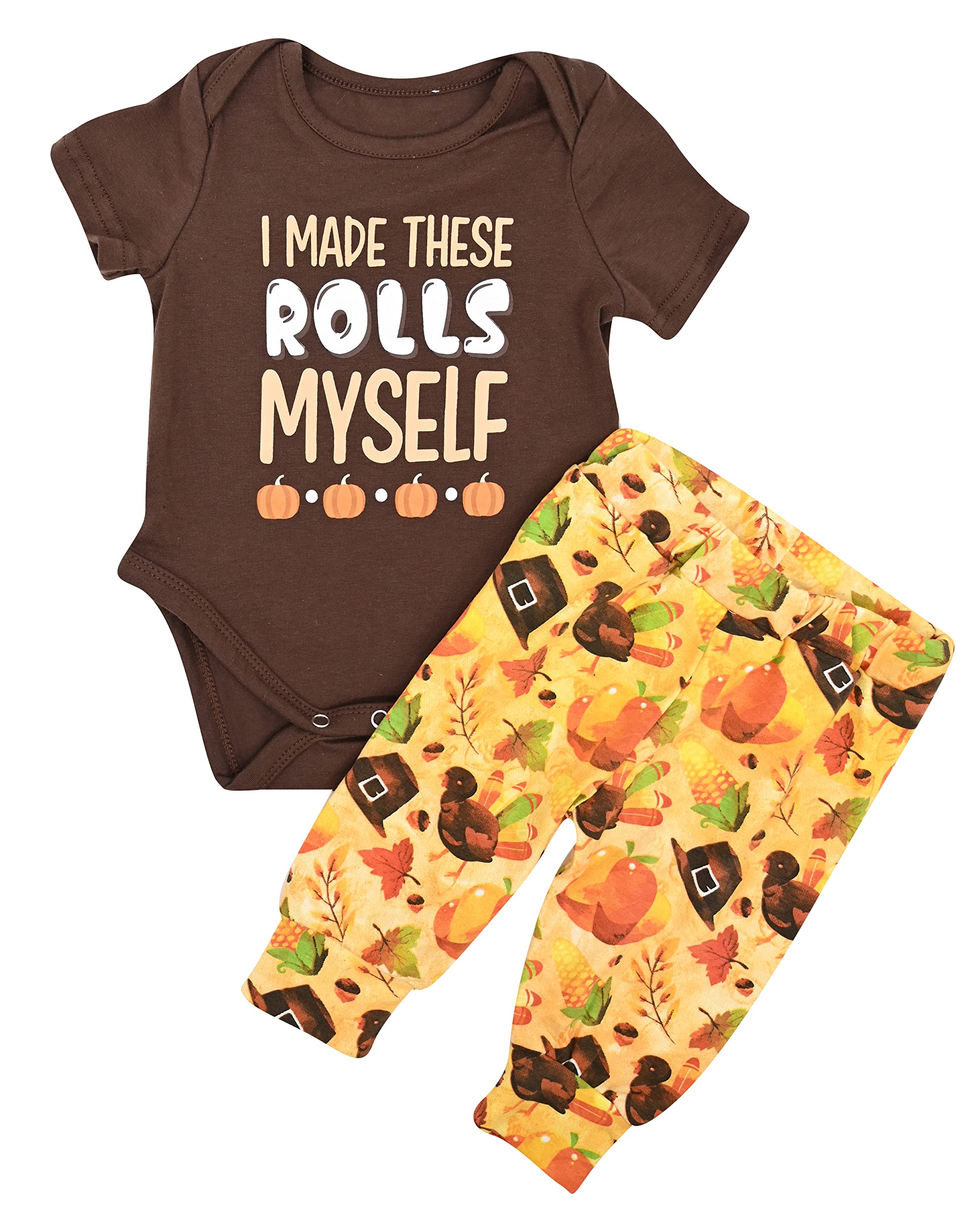 Baby Boys Girls 2pc Outfit Set Short Sleeve Bodysuit with Pants